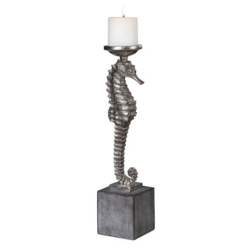 Uttermost Seahorse Silver Candleholder 17515 oakville