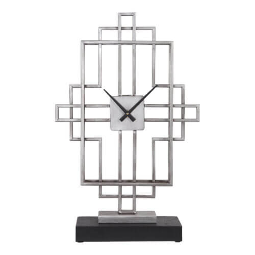 Uttermost Vanini Silver Tabletop Clock 06455 Toronto