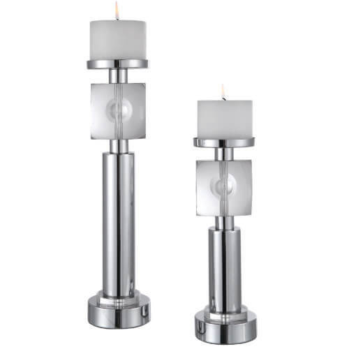Uttermost Kyrie Nickel Candleholders Set/2 17560 collingwood