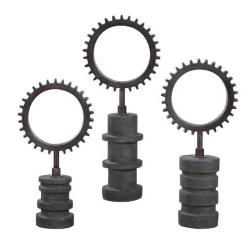 Uttermost Garson Gear Figurines, Set/3 17550