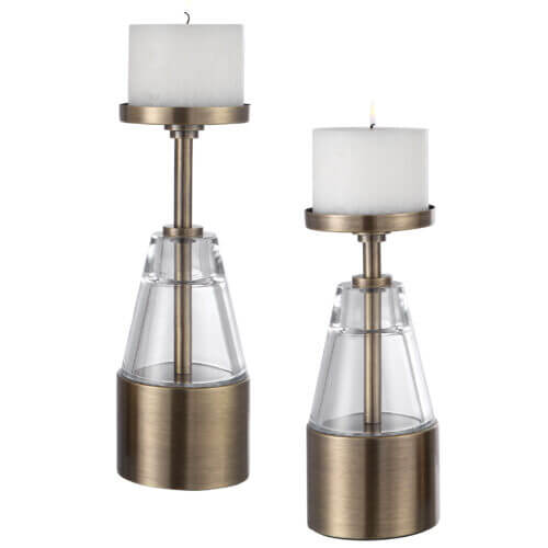 Uttermost Theirry Crystal Candleholders Set/2 17558 huntsville