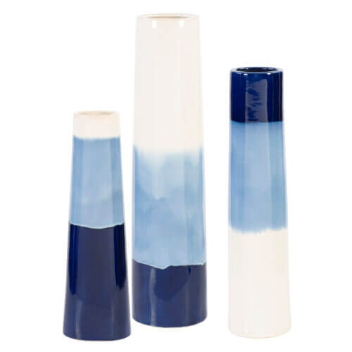 Uttermost Sconset White & Blue Vases S/3 17715 kleinburg