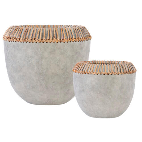 Uttermost Aponi Concrete Ray Bowls S/2 17718 calgary