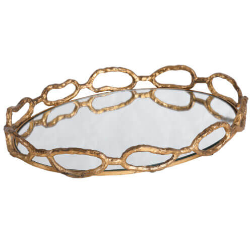Uttermost Cable Chain Mirrored Tray 17837