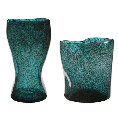 Uttermost Lulu Aqua Glass Vases S/2 17843 woodbridge