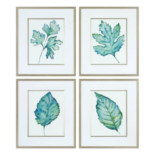 Uttermost Spring Leaves Prints S/4 33675