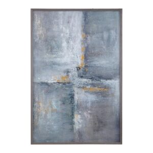 Uttermost Gray Checkerboard Hand Painted Art 37004