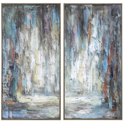 Uttermost Artist's Palette Hand Painted Canvases, Set/2 31327