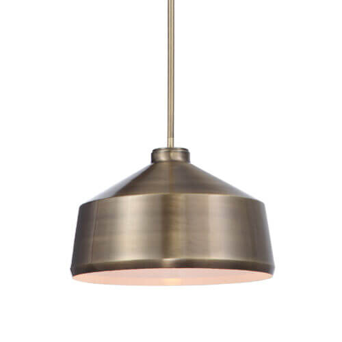 Uttermost Holgate 1 Light Brass Pendant 22178