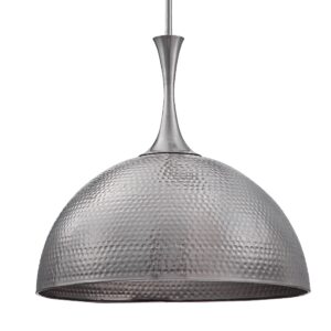 Uttermost Raynott Nickel 1 Light Dome Pendant 22189