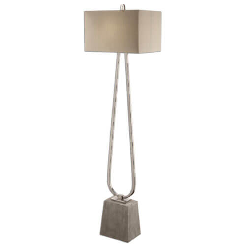 Uttermost Carugo Polished Nickel Floor Lamp 28724