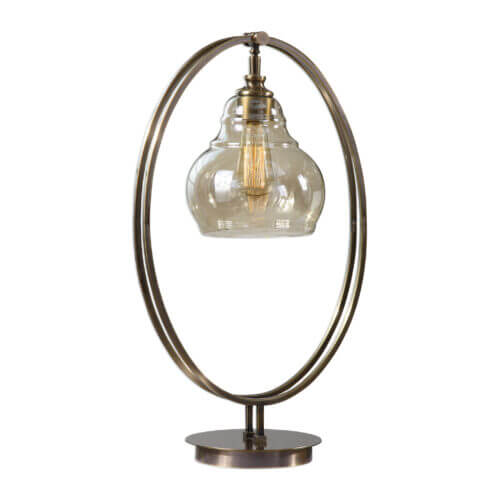 Uttermost Elliptical Brass Edison Bulb Lamp 29550-1