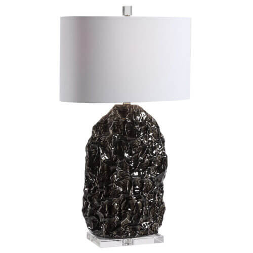 Uttermost Wrinkle Black Table Lamp 28418-1
