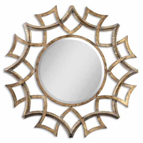 Uttermost Demarco Round Antique Gold Mirror 12730 B Regina