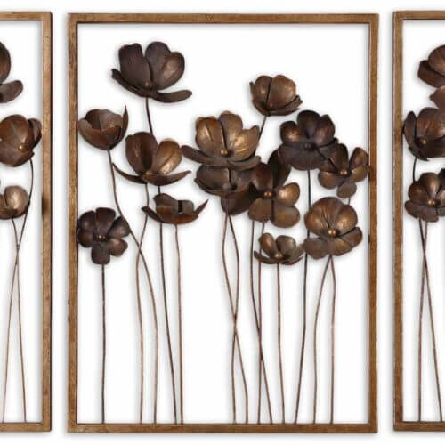 Uttermost Metal Tulips Wall Art Set/3 12785 calgary