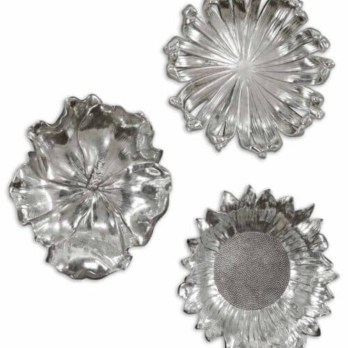 Uttermost Silver Flowers Wall Art Set/3 08503 Ottawa