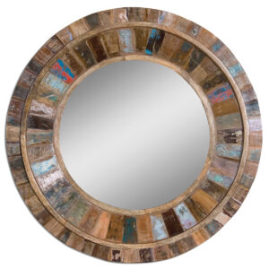 Uttermost Jeremiah Round Wood Mirror 04017