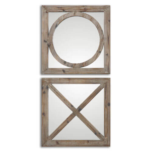 Uttermost Baci E Abbracci Wooden Mirrors S/2 07067 Windsor