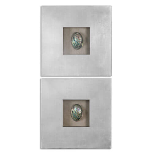 Uttermost Abalone Shells Silver Wall Art S/2 14544 montreal