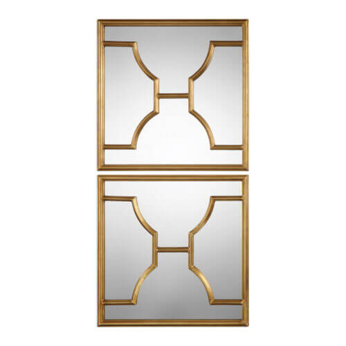Uttermost Misa Gold Square Mirrors S/2 09268 Fredericton
