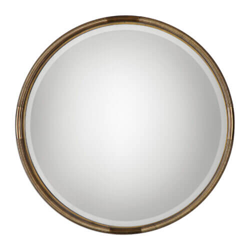 Uttermost Finnick Iron Coil Round Mirror 09244 Halifax
