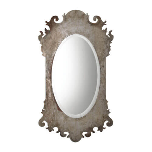 Uttermost Vitravo Oxidized Silver Oval Mirror 09283 Montreal