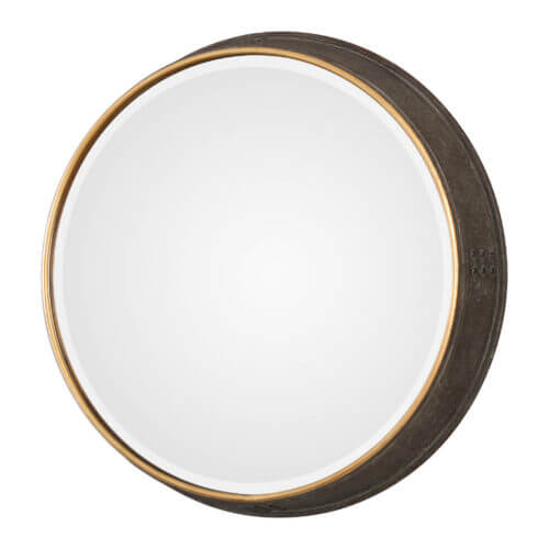 Uttermost Sturdivant Antiqued Gold Round Mirror 09372 Vaughan