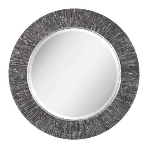 Uttermost Wenton Round Aged Wood Mirror 09416 Burlington