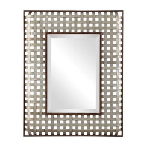 Uttermost Fabelle Galvanized Metal Mirror 09428 Woodbridge