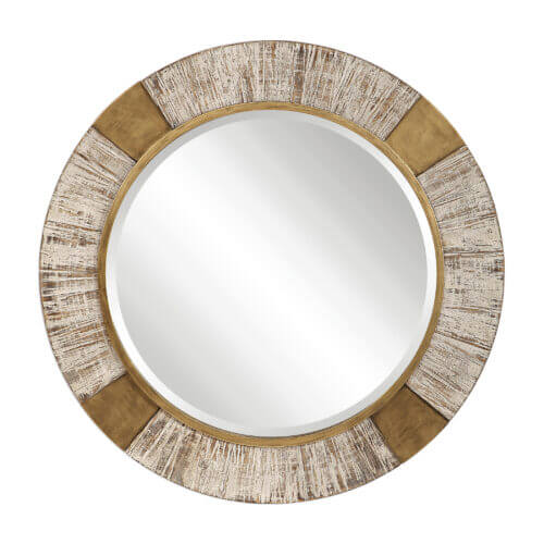 Uttermost Reuben Gold Round Mirror 09478 Halifax