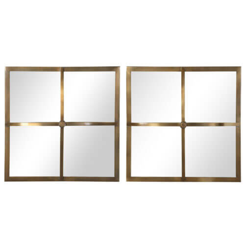 Uttermost Window Pane Square Mirrors S/2 oakville 09648