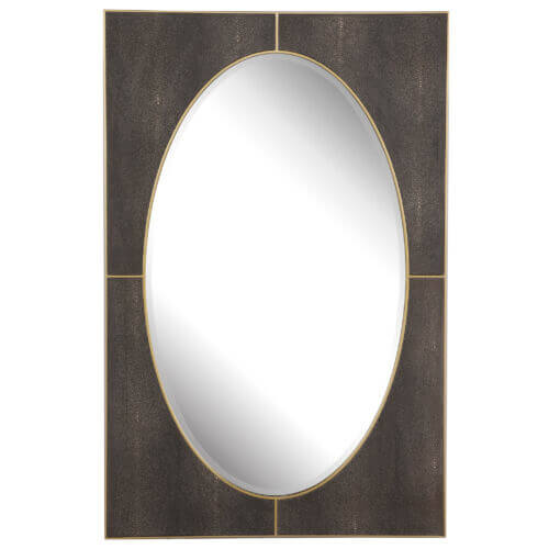 Uttermost Cyprus Gray Shagreen Mirror 09679 edmonton