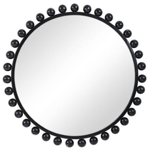 Uttermost Cyra Black Round Mirror 09694