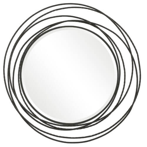 Uttermost Whirlwind Black Round Mirror 09704 montreal