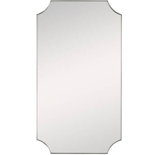 Uttermost Lennox Brass Scalloped Corner Mirror 09727 fredericton