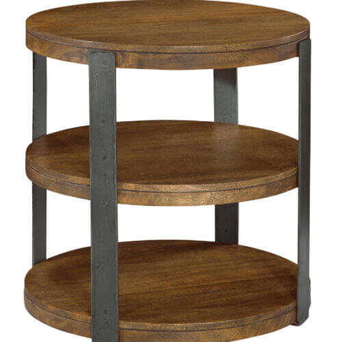 Hekman 23706 IRON STRAP ROUND LAMP TABLE vaughan