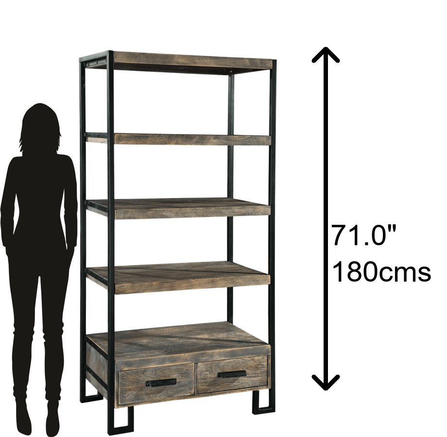 Hekman 27829 DOUBLE DRAWER OPEN SHELVING newmarket
