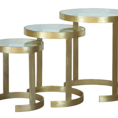 Hekman 28304 BRASS NEST OF TABLES fredericton