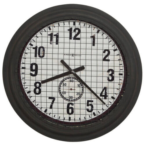 Howard Miller 625625 GRID IRON WORKS WALL CLOCK
