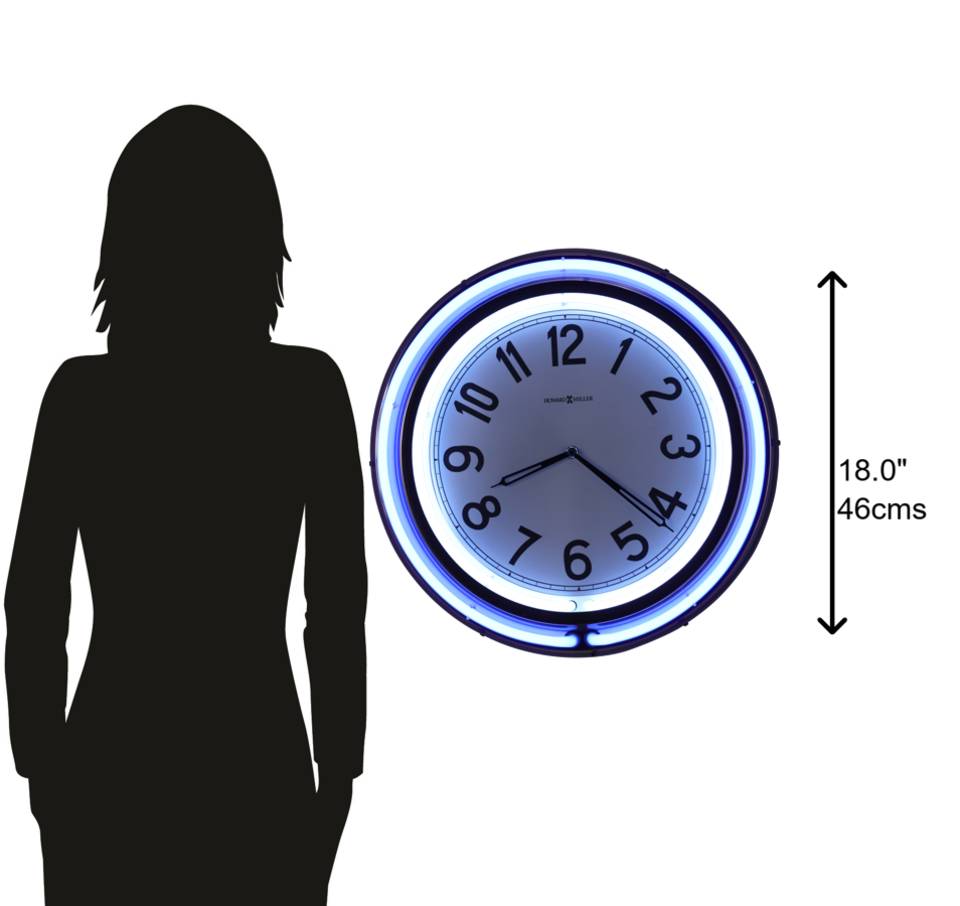 Howard Miller 625752 STUDIO NEON WALL CLOCK
