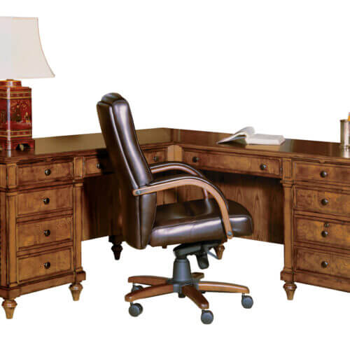 Hekman 7-9107 Urban Ash Executive L-Desk burlington
