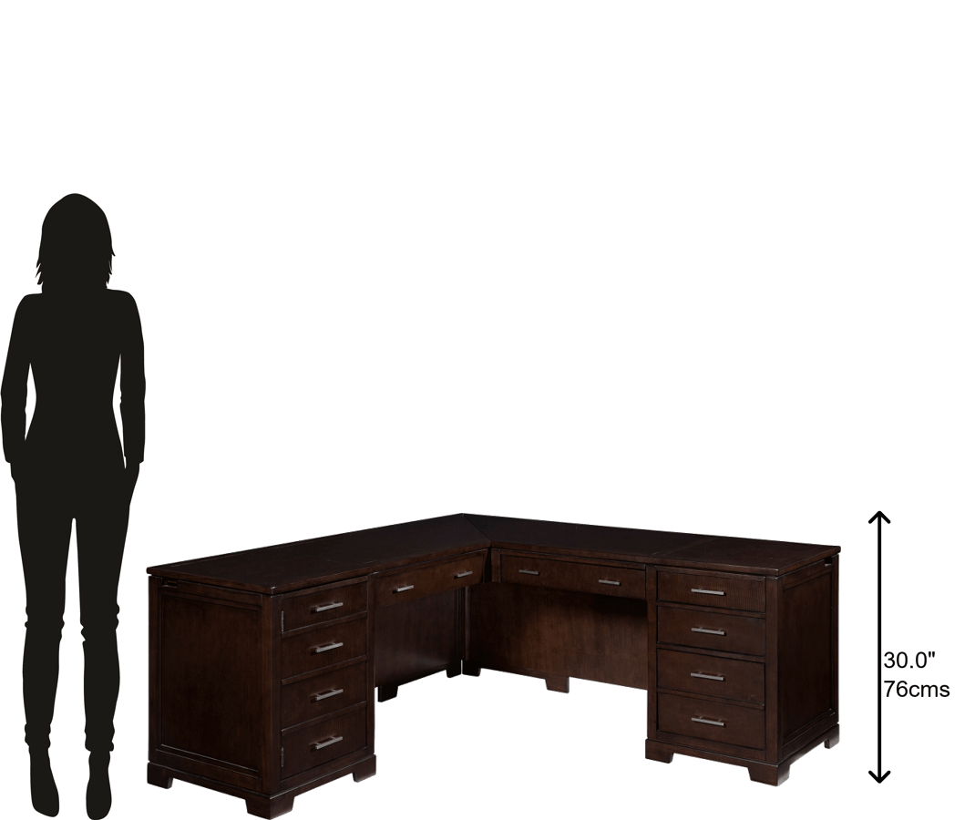 Hekman 7-9187 Mocha Executive L-Desk ottawa