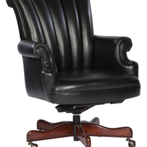 Hekman 7-9251B EXEC.LEATHER CHAIR-BLACK calgary