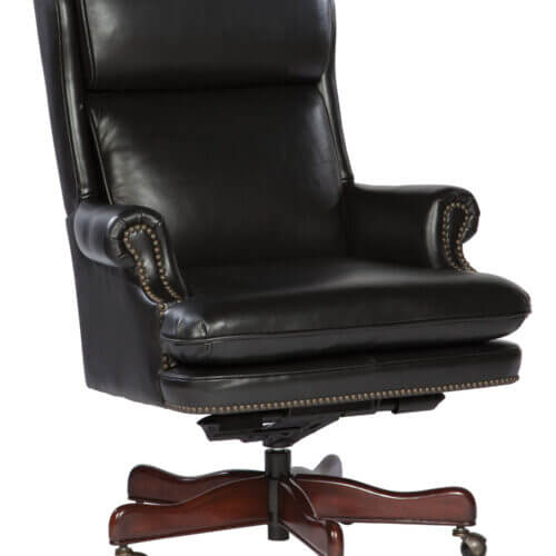 Hekman 7-9252B EXEC.LEATHER CHAIR-BLACK edmonton