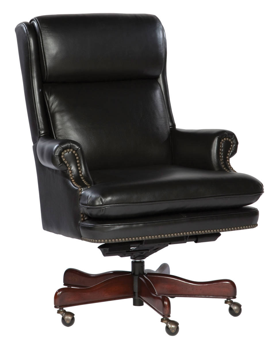 Hekman 7-9252B EXEC.LEATHER CHAIR-BLACK edmonton