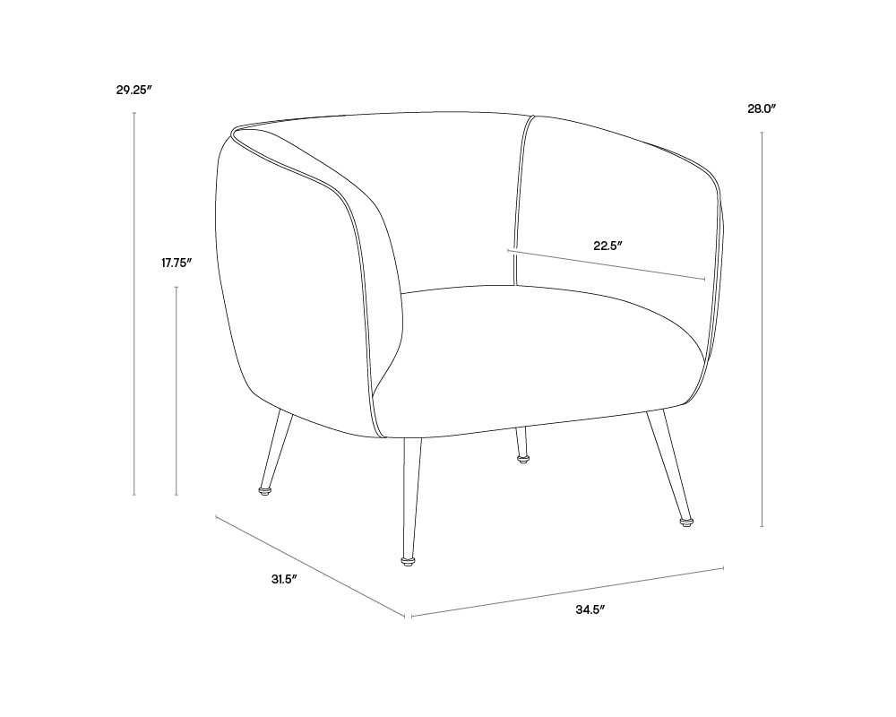 SUNPAN Amara Lounge Chair - Abbington Navy 105522 montreal
