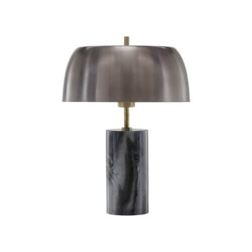 SUNPAN Aludra Table Lamp - Grey Marble - Antique Silver 106979 toronto