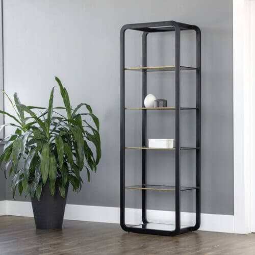 SUNPAN Ambretta Bookcase - Small - Black Smoke Grey 107075 halifax
