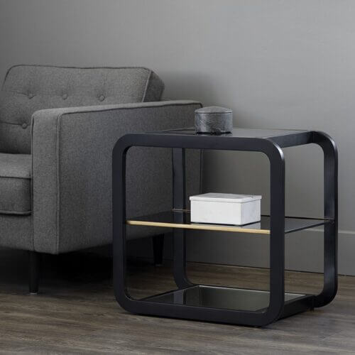 SUNPAN Ambretta End Table - Black Smoke Grey 107081 fredericton