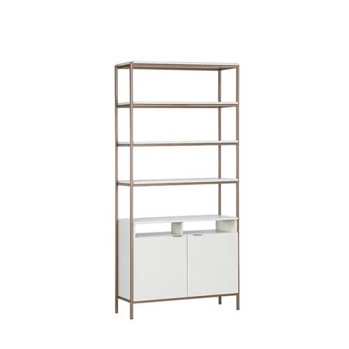 SUNPAN Ambrose Modular Bookcase - Large - Champagne Gold - Cream 107644 edmonton
